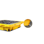 Spill Pallet Two Drums Pallet 120 Liters Spill Capacity 130*680*300mm Injection Molding Process Leak-proof Pallet Platform Chemical Warehouse Oil Container Petroleum Drums Dangerous Waste Liquid Oil Pan