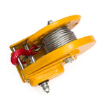 Hand Winch 1200LB Automatic Brake Hand Crank Gear Winch With 8m Steel Wire Manual Operated Two-Way Ratchet For Boat Trailer Marine