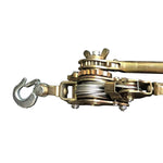 Ratchet Tensioner Gear Winch Puller Power Cable Power Puller Double Hook 2T Lifting Tool Suitable for Wire Rope Tightening