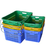 Thickened Plastic Turnover Basket Rectangular Plastic Basket Turnover Basket (blue) 670 * 470 * 360mm Without Iron Ear