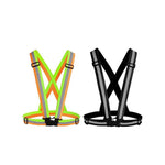 6 Pieces Night Riding Reflective Strap Night Running Clothes Breathable Fluorescent Vest Running Highlight Construction Site Traffic Command Safety Vest Pink