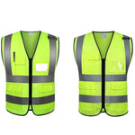 6 Pieces Reflective Vest Mesh Breathable Sanitation Clothing Construction Site Safety Yellow Vest Traffic Coat Vehicle Engineering Clothing Mesh Yellow M