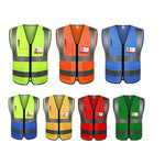 6 Pieces Reflective Vest Mesh Breathable Sanitation Clothing Construction Site Safety Yellow Vest Traffic Coat Vehicle Engineering Clothing Mesh Yellow M