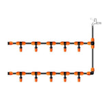 6 Pieces Irrigation Equipment Atomization Spray Nozzle Cooling Spray Head Automatic Watering Device Home Spray System Hanging Orange Single Outlet Atomization