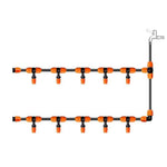 6 Pieces Irrigation Equipment Atomization Spray Nozzle Cooling Spray Head Automatic Watering Device Home Spray System Hanging Orange Single Outlet Atomization