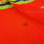 6 Pieces Button Type Reflective Vest Sanitation Worker's Labor Safety Protection Vest Road Cleaning Work Clothes Labor Protection Clothes - Orange