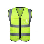 6 Pieces Reflective Vest Mesh Breathable Sanitation Clothing Construction Site Safety Yellow Vest Traffic Coat Vehicle Engineering Clothing Mesh Yellow M