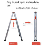 1.8m A-Type Ladder Folding Thickened Aluminum Alloy Ladder Six Step Hinge Ladder Ladder Six Step Hinge Ladder