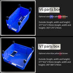 6 Pieces Dual Purpose Combined Parts Box Back Hanging Plastic Box Inclined Material Box Component Box Classification Box 276 * 213 * 178mm