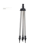 6 Pieces Irrigation Equipment Automatic Rotating Sprinkler To Insert 360 Degree Garden Lawn Vegetable Garden Agricultural Sprinkler Gardening Sprinkler 4-point Lifting Tripod Without Sprinkler