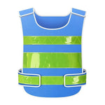10 Pieces Mesh Reflective Vest Lettering Vest Construction Site Traffic Warning Reflective Clothing Blue Free Size