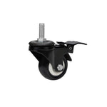 10 Pieces Office Chair Furniture Wheel Mute 2.5 Inch Gold Diamond Wheel Black Caster 2.5 Inch Directional Wheel
