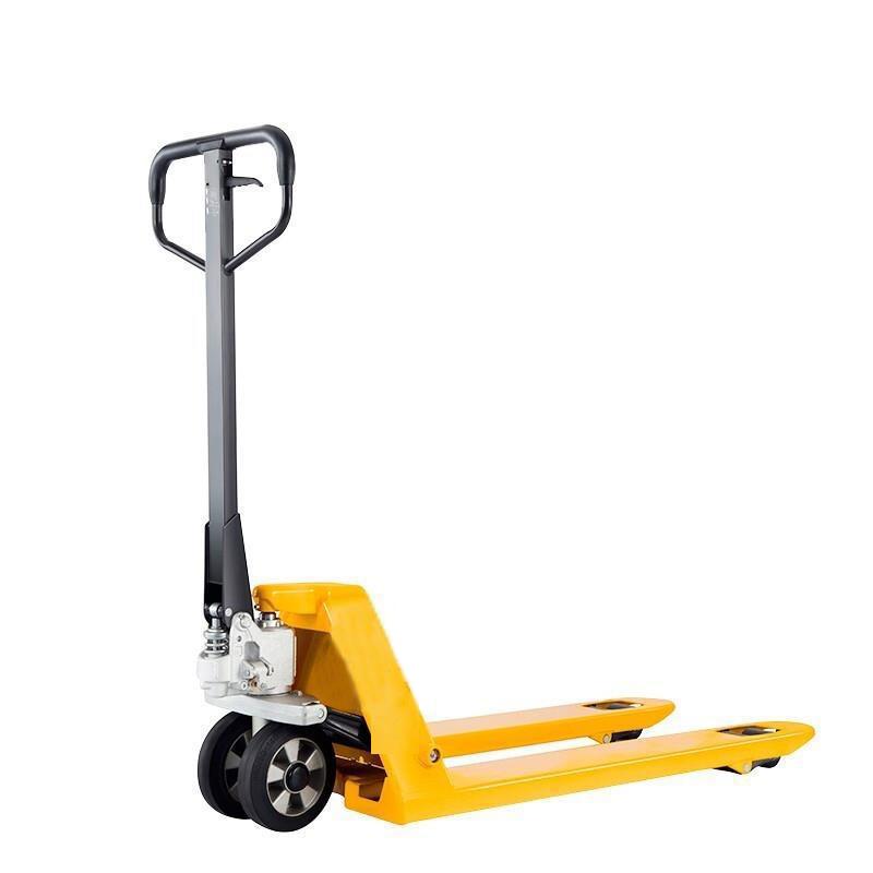 Manual Hydraulic Truck Forklift 2t Carrier Hydraulic Tractor Floor Bull Hand Push Pull Pallet Forklift Lift Loading And Unloading Fork Width 685mm Nylon Double Wheel