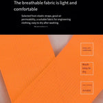 10 Pieces Reflective Vest Elastic Strap Safety Vest High Visibility Fully Adjustable Free Size Safety Gear for Running Jogging Cycling Walking - Orange