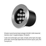 Led Buried Lamp Lawn Lamp Courtyard Lamp Outdoor Embedded Buried Lamp 1w Colorful 12v