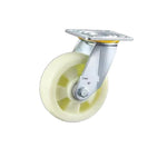 8Pcs Heavy Duty Beige Casters 8 Inch Plate Swivel Caster Wheels Flat Bottom Movable Polypropylene (PP) Caster Universal Wheel - 8Pcs