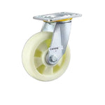 8Pcs Heavy Duty Beige Casters 8 Inch Plate Swivel Caster Wheels Flat Bottom Movable Polypropylene (PP) Caster Universal Wheel - 8Pcs