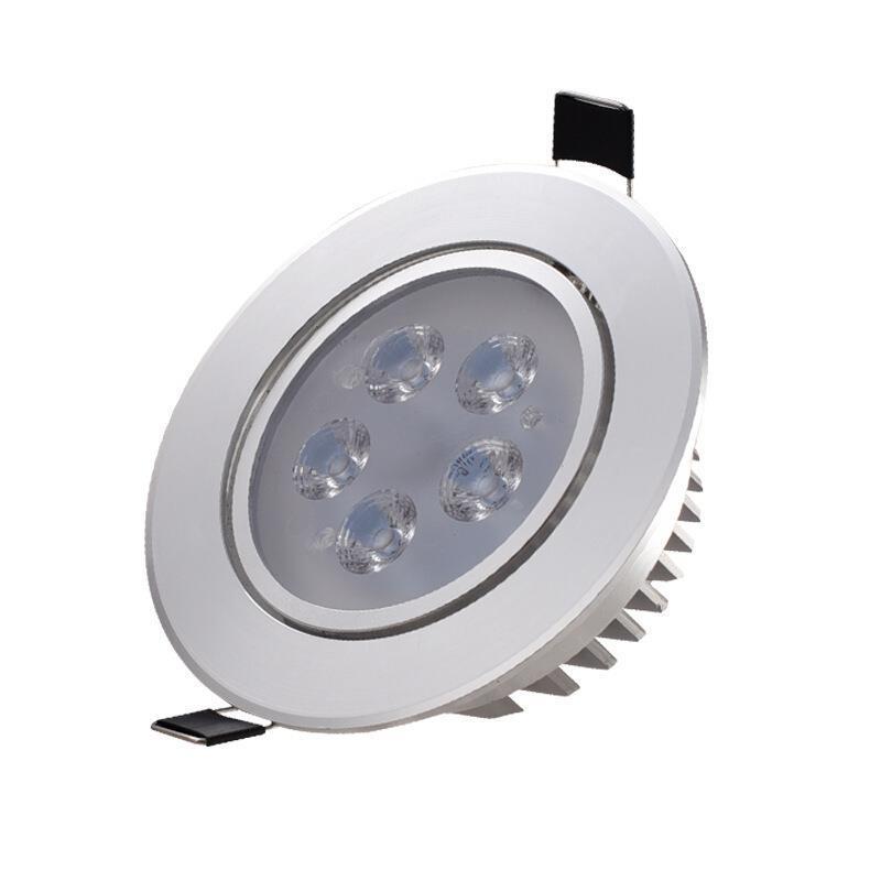 10 Pieces LED Spotlight Light Embedded Small Spotlight, Sky Lantern 3w, Opening 50-60mm, Bright Silver Surface White Light 6500k (Sunflower)