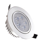 10 Pieces LED Spotlight Light Embedded Small Spotlight, Sky Lantern 3w, Opening 50-60mm, Bright Silver Surface White Light 6500k (Sunflower)