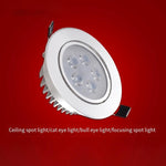 10 Pieces LED Spotlight Light Embedded Small Spotlight, Sky Lantern 3w, Opening 50-60mm, Bright Silver Surface White Light 6500k (Sunflower)