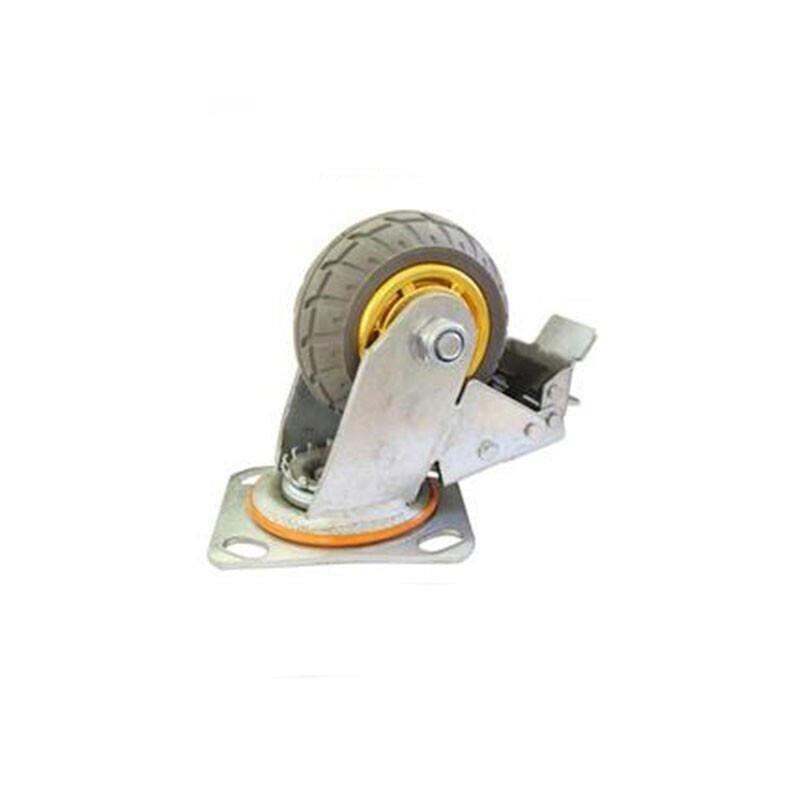 3 Inch Brake Wheel Wheelbarrow Caster Rubber Wheel Silent Wheel Directional Wheel Trailer Universal Wheel 1 Piece