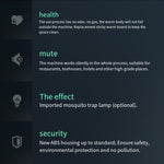 Fly Killing Lamp Mosquito Repeller Fly Killing Device Led Mosquito Killing Lamp Insect Killing Attraction Silent Artifact Double Tube Effect (white) About 90 M2