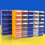 6 Pieces 240 * 130 * 78 mm Modular Plastic Parts Cabinet Drawer Type Component Box Material Box Drawer Type Storage Box Parts Box