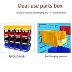 6 Pieces 276 * 139 * 128 mm Dual Purpose Combined Parts Box Back Hanging Plastic Box Inclined Material Box Component Box Classification Box