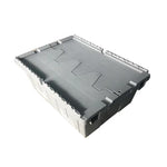 600 * 400 * 320mm Inclined Plug Turnover Box With Cover Logistics Transfer Box Material Basket Inclined Plug Box Super Distribution Box Blue