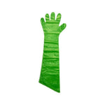 10 Boxes 90cm 50 Pieces / Box Disposable Gloves Tear Resistant And Leakage Proof Elongated PE Green Gloves