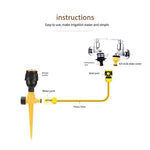6 Pieces Vegetable Field Watering Artifact Sprinkler Automatic Sprinkler Rotation 360 Degree Green Lawn Sprinkler Garden Irrigation Black Sprinkler