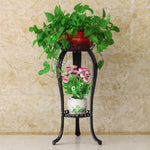 6 Pieces Balcony Flower Rack Iron Multi-layer Shelf Thickened Hanging Orchid White Height 80cm (double-layer Conventional)