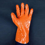10 Pairs Granular Non Slip Gloves Labor Protection Cotton Wool Impregnated Plastic Oil Resistant Wear Resistant Sweat Absorbing Catching Killing Fish Orange