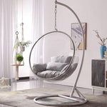 Hanging Basket Rattan Chair Nordic Wind Net Red Glass Ball Transparent Bubble Chair Hemispherical Hanging Chair Space Chair Acrylic Girl Heart Room Sitting Style (round) With Cushion And Lighting