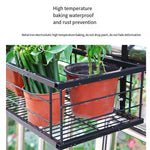 6 Pieces Balcony Flower Rack Hanging Wall Shelf European Iron Hanging Orchid Green Pineapple Fleshy Flower Rack Balcony Flower Pot Rack 30x20x12cm Special Price No Gift Railing Width: 3cm