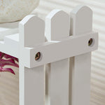 6 Pieces Solid Wood Flower Rack Living Room Balcony Floor Multi-storey Flower Pot Rack On The Table White 30 Long