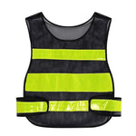 10 PiecesBlack Mesh Reflective Vest Construction Site Safety Suit Traffic Back Traffic Duty Warning Suit Road Administration Vest