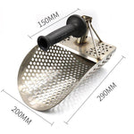Sand Scoop Stainless Steel Sand Shovel Metal Detecting Fast Sifting Tool Gold Silver Hunting Tool with Hexagonal Hole For Metal Detector