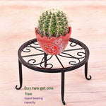 15 Pieces European Creative Floor Style Balcony Flower Rack, Simple Living Room Iron Flower Pot Rack, Single-layer Green Rose Small Flower Holder, Floor Small Flower Holder Black