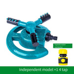 10 Pieces Landscape Gardening Automatic Rotary Sprinkler 360 Degree Irrigation Lawn Garden Watering Roof Cooling Sprinkler Independent + 1 4-point Interface