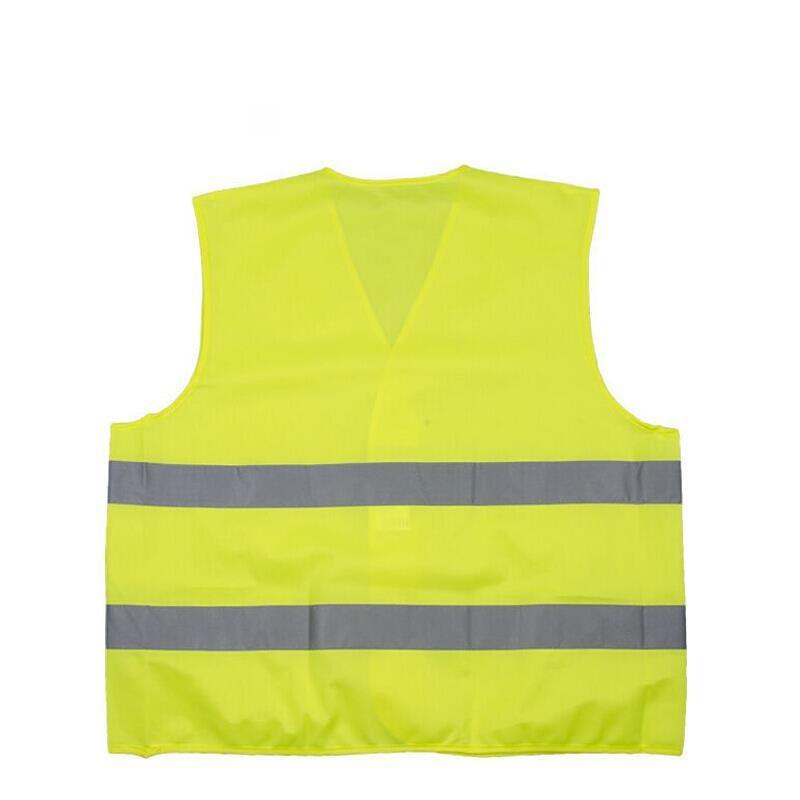 6 Pieces Yellow Reflective Vest Fluorescent Vest Highway Construction Site Reflective Vest Light Comfortable Reflective Strip Work Vest