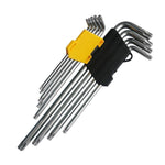 10 Pcs 9-piece Box Hexagon Wrench Set Extra Long Meter Pattern Star Shaped Hexagon Screw Driver Set With Middle Hole