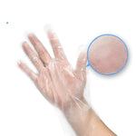 10 Bags Disposable Film Plastic CPE Thickened Gloves Household Cleaning Kitchen Dish-Washing Beauty Hand Transparent Gloves Average Size (100 Pieces / Bag)