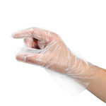10 Bags Disposable Film Plastic CPE Thickened Gloves Household Cleaning Kitchen Dish-Washing Beauty Hand Transparent Gloves Average Size (100 Pieces / Bag)