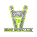 10 Pieces V-shaped Reflective Vest Traffic Warning Clothing Duty Environmental Protection Reflective Vest Polyester V-shaped Reflective Vest Fluorescent Yellow