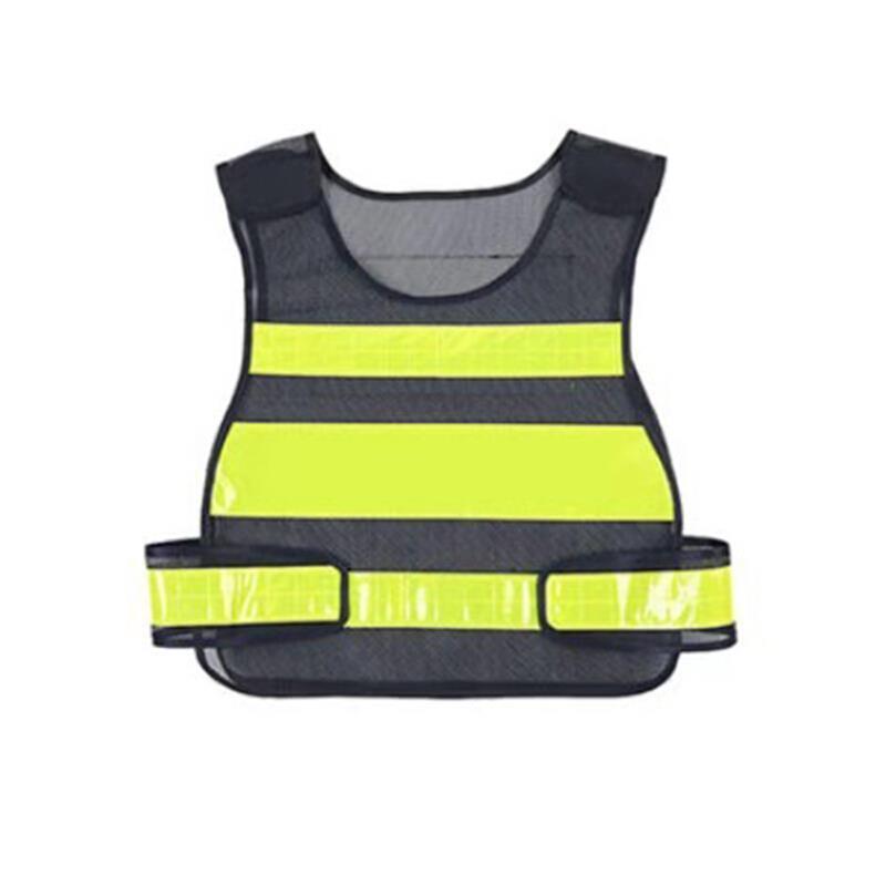 10 Pieces Black Mesh Reflective Vest Safety Vest High Visibility for Men & Women