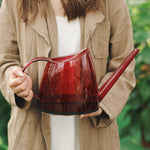 6 Pieces Watering Pot Household Watering Pot Gardening Meat Watering Pot Potted Flower Watering Artifact Long Mouth Watering Pot Transparent Red