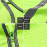 6 Pieces Reflective Vest Zipper Reflective Vest Fluorescent Yellow Green Car Traffic Safety Warning Vest 4 Reflective Strips Environmental Sanitation Construction Duty Riding Safety Suit Fluorescent Color