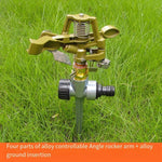 6 Pieces Agricultural Rocker Nozzle Automatic Rotation Lawn Greening 360 Degree Garden Sprinkler Irrigation Sprinkler Watering Artifact 4 Points