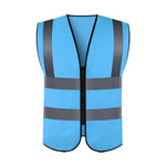 10 Pieces High Visibility Safety Vest with Zipper Construction Work Vest Breathable Lightweight Reflective Running Vest